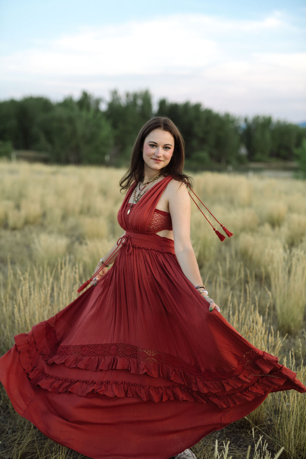 senior in dress - Coot Lake Boulder